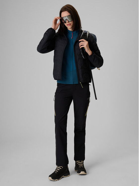4F 4F Kurtka outdoor TREKKING Czarny Slim Fit