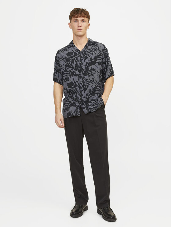 Jack & Jones Jack & Jones Košile Monochrome Resort 12249210 Šedá Relaxed Fit
