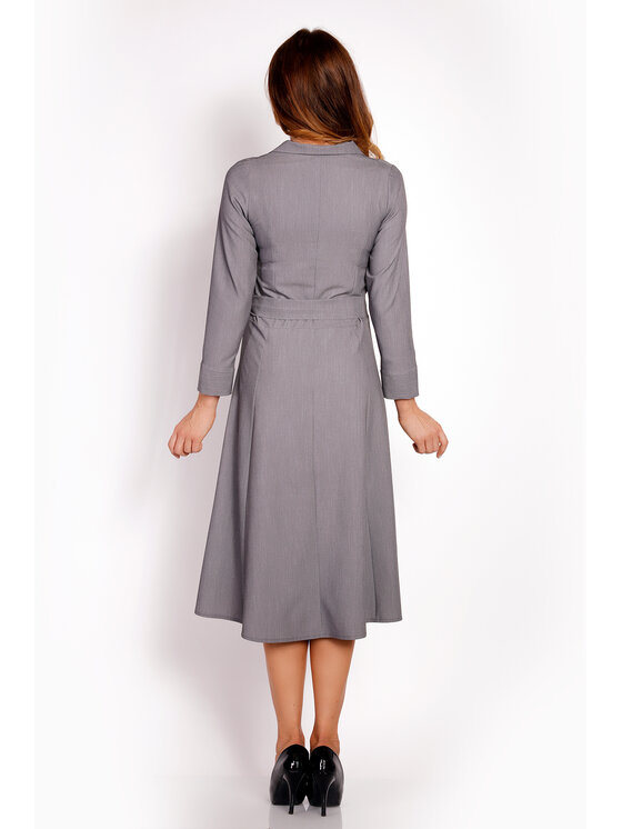 Awama Awama Abito da cocktail L016 Grigio Basic Fit