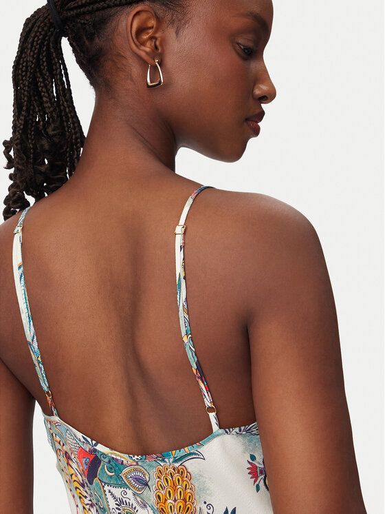 Just Cavalli Just Cavalli Vasaras kleita 80PAO925 NS837 Gaiši zils Slim Fit