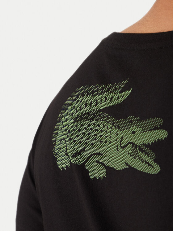 Lacoste Lacoste Тишърт TH0003 Черен Regular Fit