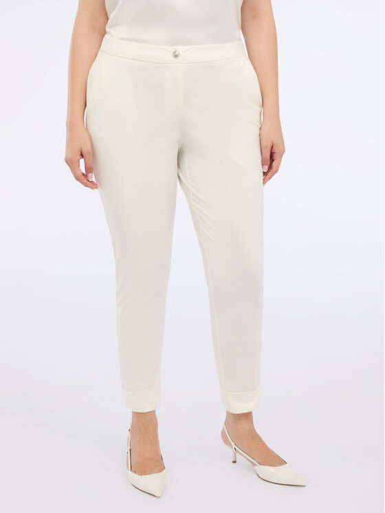 Fiorella Rubino Fiorella Rubino Pantaloni di tessuto P609L002190N011 Bianco Regular Fit