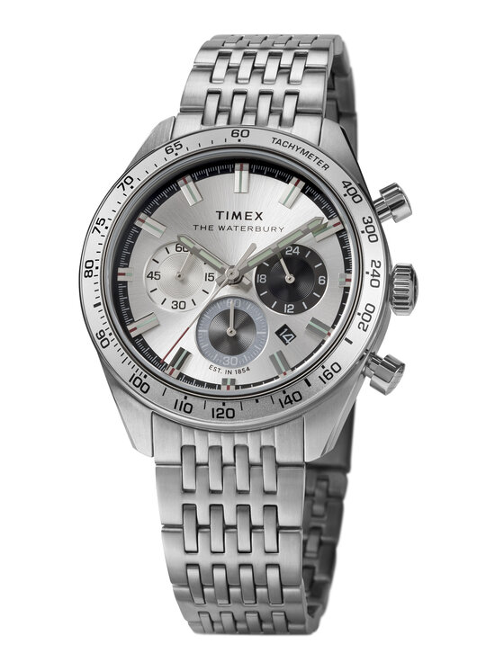 Timex Timex Zegarek TW2Y18700 Srebrny