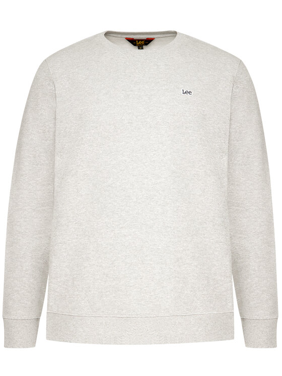 Lee Lee Bluza Plain Crew L81ITJMP 112121797 Szary Regular Fit