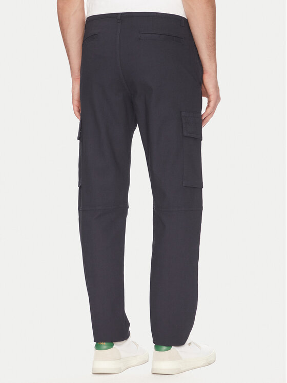 BOSS BOSS Bavlnené nohavice 50536882 Tmavomodrá Regular Fit