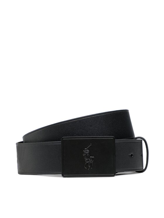 Polo Ralph Lauren Pánsky opasok 36mm Pp Plaque Belt 405691693005 Čierna