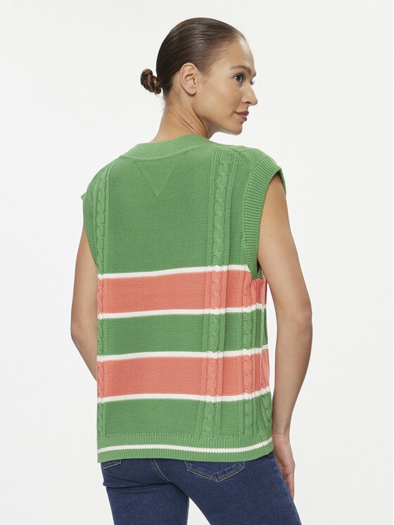 Tommy Jeans Tommy Jeans Pulover DW0DW15855 Verde Regular Fit