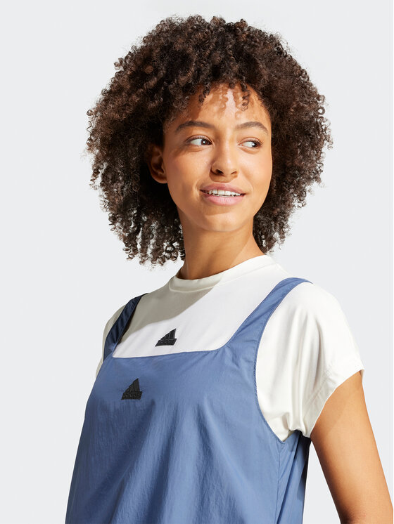 adidas adidas Sommerkleid City Escape IS0670 Blau Loose Fit