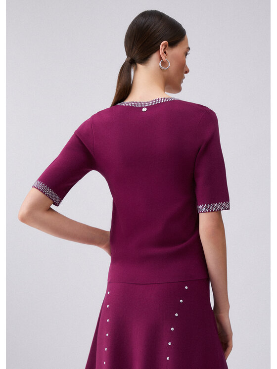 Liu Jo Liu Jo Sweter WA6222MS55N92428 Fioletowy Regular Fit