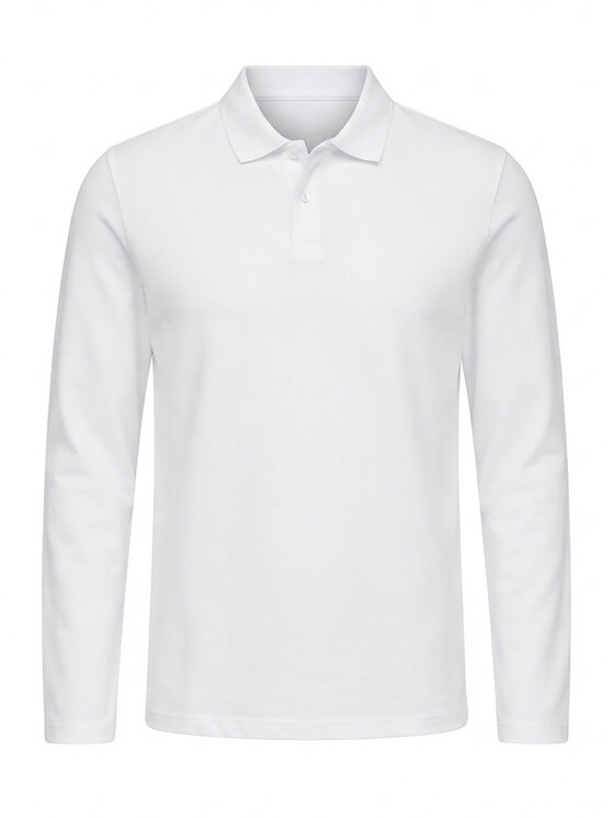 Ombre Ombre Longsleeve L174 Biały Regular Fit