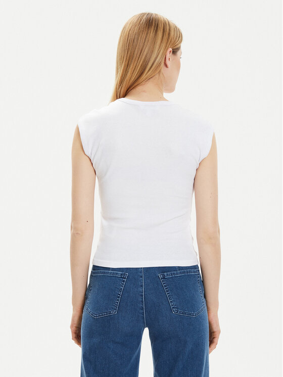 Brave Soul Brave Soul T-shirt LTS-149LILYWH Bijela Straight Fit