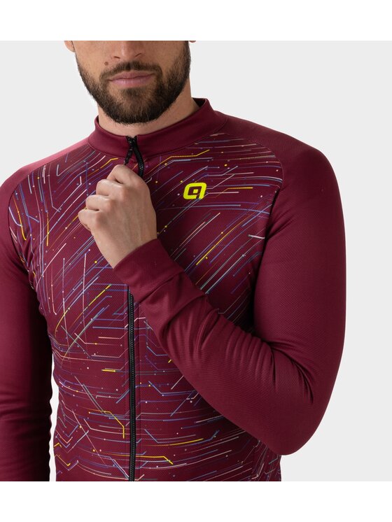 Alé Cycling Alé Cycling Bluza Solid Byte Bordowy Regular Fit