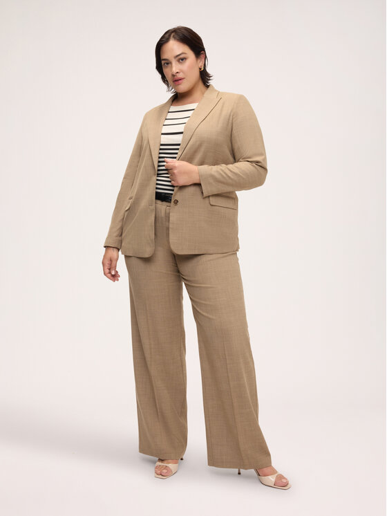 Fiorella Rubino Fiorella Rubino Marynarka Q054T000304N0R2 Kremowy Regular Fit