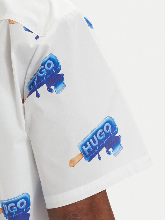 HUGO HUGO Hemd Eligino 50561691 Weiß Relaxed Fit