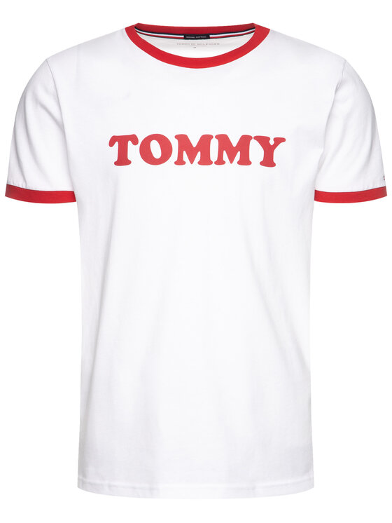 Tommy Hilfiger Tommy Hilfiger Marškinėliai Logo UM0UM01620 Balta Slim Fit