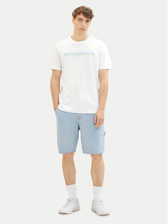 Tom Tailor Denim Tom Tailor Denim Тишърт 1037653 Бял Basic Fit