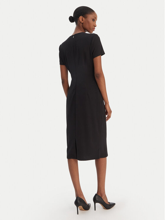 Calvin Klein Calvin Klein Koktejlové šaty LV044E048G Černá Slim Fit