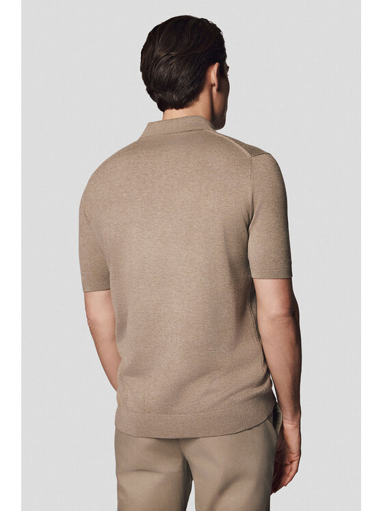 Lancerto Lancerto Polo Nils PO073125000051 Beżowy Regular Fit