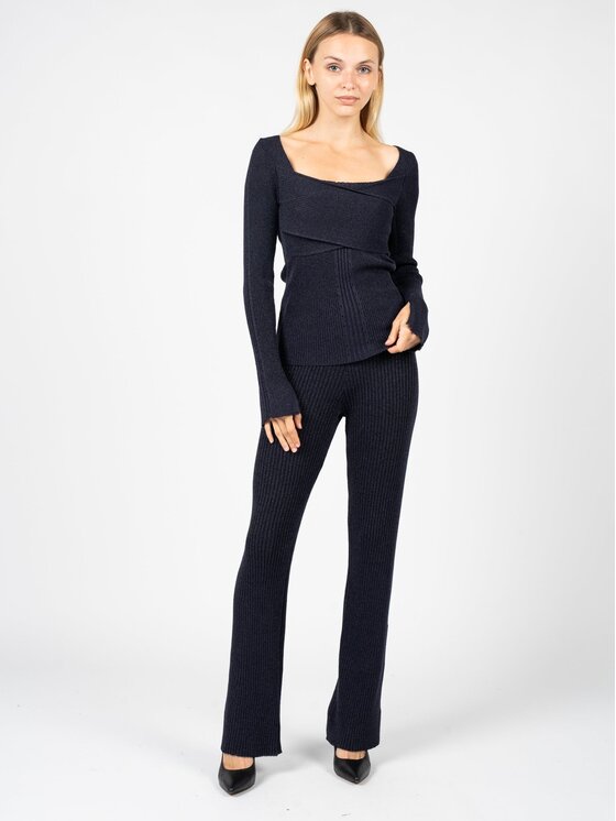 PINKO PINKO Kalhoty z materiálu 100725 A0EV | Campanello Pantalone Tmavomodrá Slim Fit