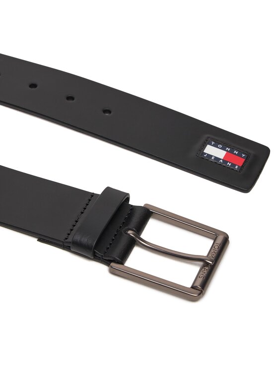 Tommy Jeans Tommy Jeans Curea pentru Bărbați Tjm Flag Leather 4.0 AM0AM12340 Negru