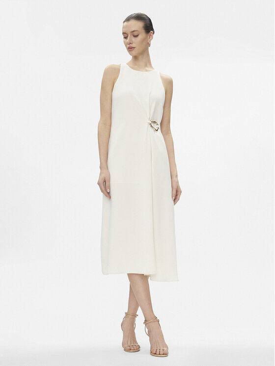 Marella Marella Sukienka koktajlowa Battage 2413221013 Écru Regular Fit