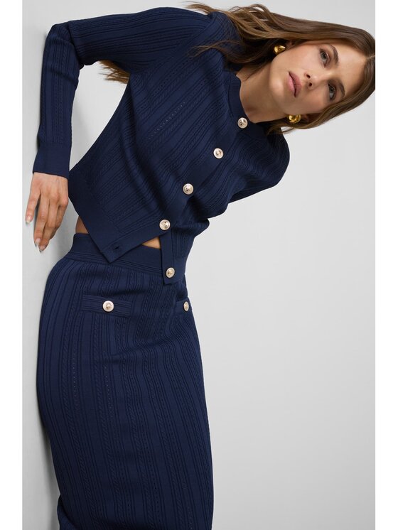 Guess Guess Kardigan 183559 Modrá Classic Fit