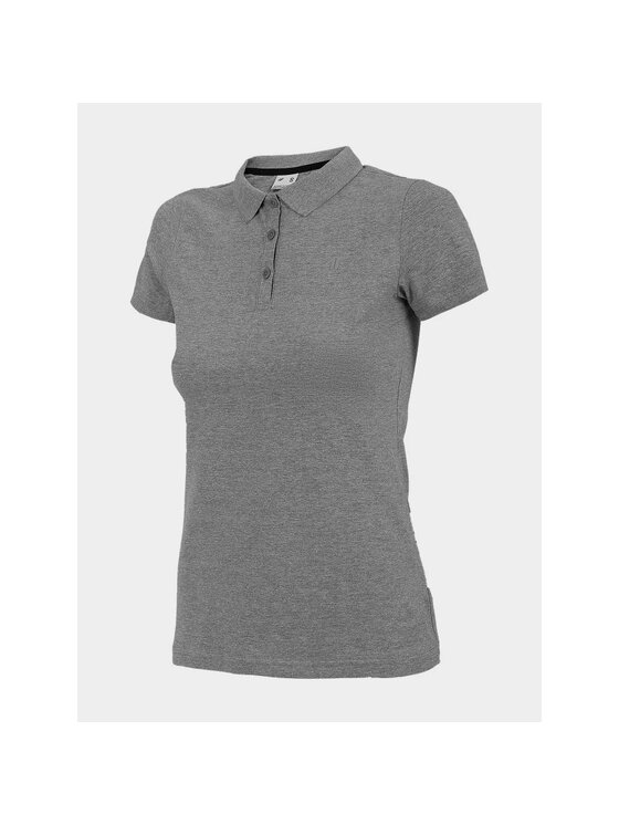 4F 4F Polokošeľa H4Z22TSD356-24M Sivá Slim Fit