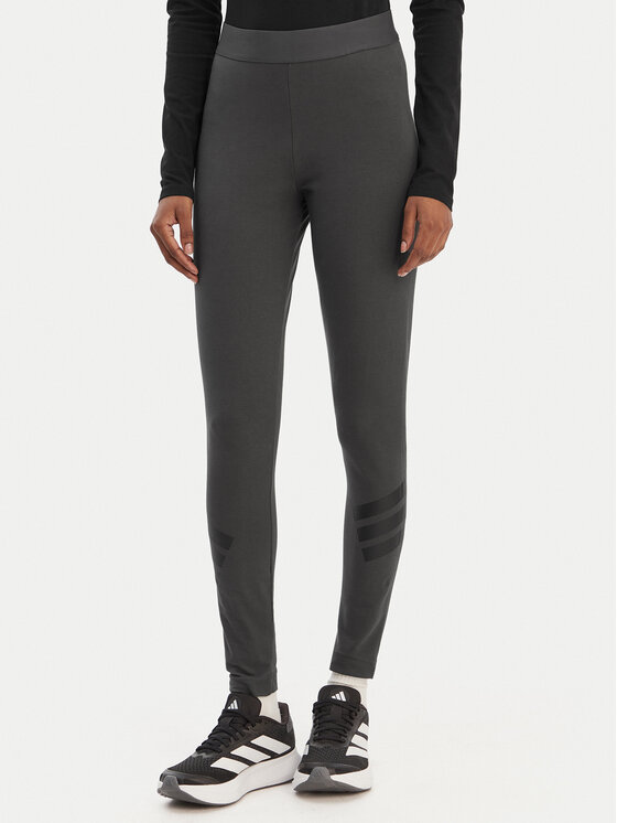 adidas Legginsy Future Icons 3-Stripes KD7667 Szary Slim Fit