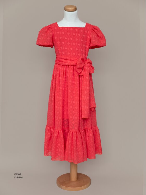 SLY SLY Sukienka 4W-09 Koralowy Comfortable Fit