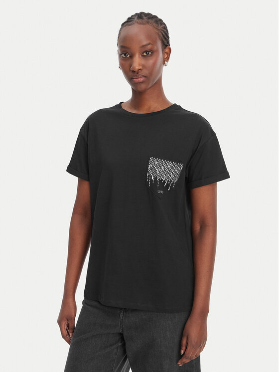 Liu Jo Liu Jo T-Shirt WA6372 JS923 Černá Regular Fit