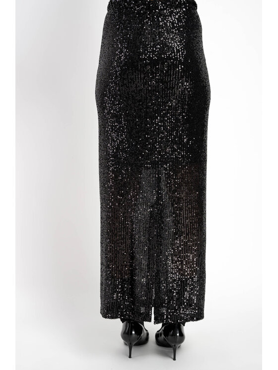 CLICK CLICK Spódnica maxi 70-822 Czarny Anatomic Fit