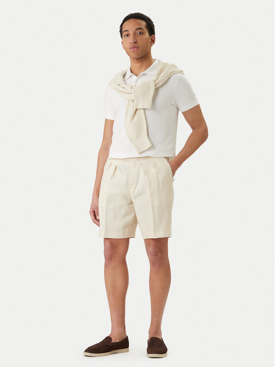 BOSS BOSS Шорти з тканини H-Perin 50561858 Бежевий Tapered Fit