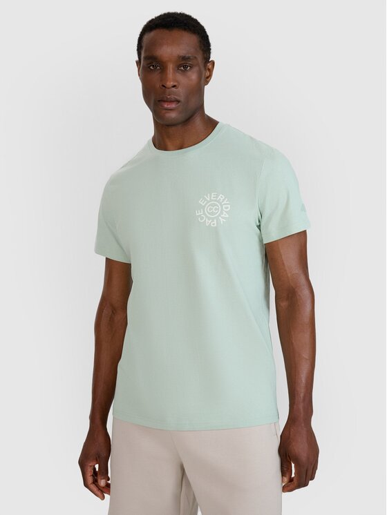 4F 4F T-shirt 4FWSS25TTSHM1980-47S Verde Regular Fit