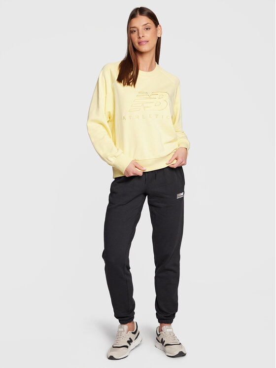 Felpa Athletics WT23501 Giallo Oversize