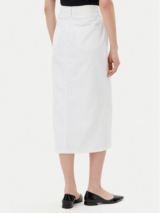 KARL LAGERFELD KARL LAGERFELD Джинсова спідниця A2W12020 Білий Regular Fit