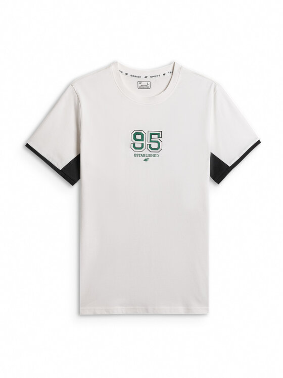 4F 4F T-Shirt SPORTS CLUB Biały Regular Fit