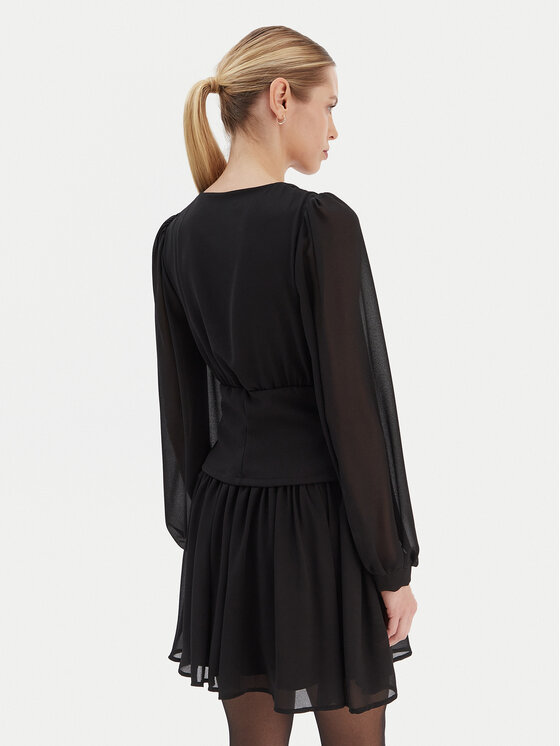 Rinascimento Rinascimento Koktejlové šaty CFC0126603003 Čierna Regular Fit