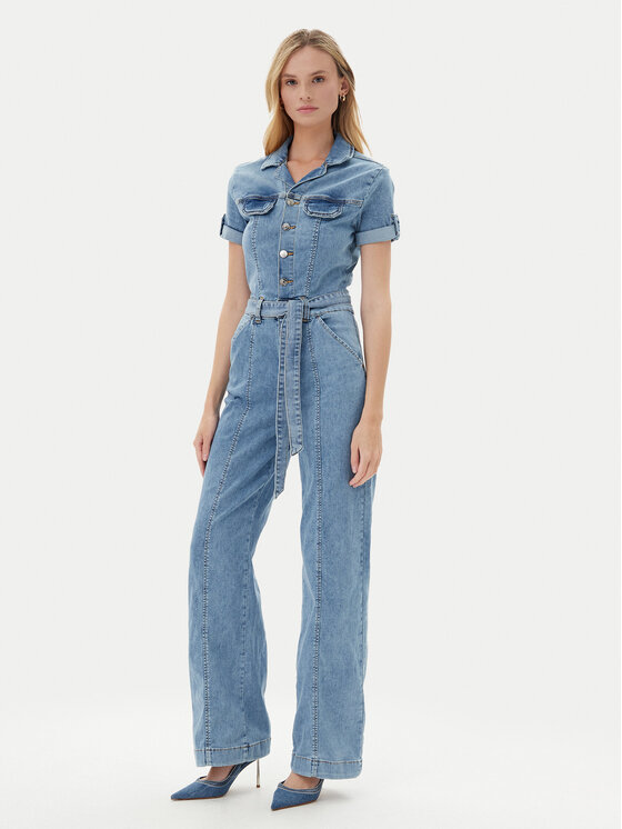 Guess Guess Salopetă W5GD1B D5O90 Albastru Regular Fit