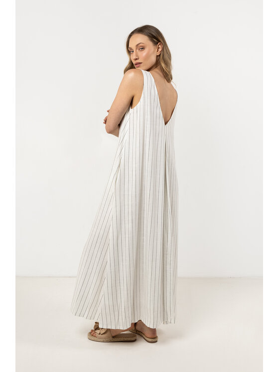 Awama Awama Sukienka letnia A729 Écru Basic Fit