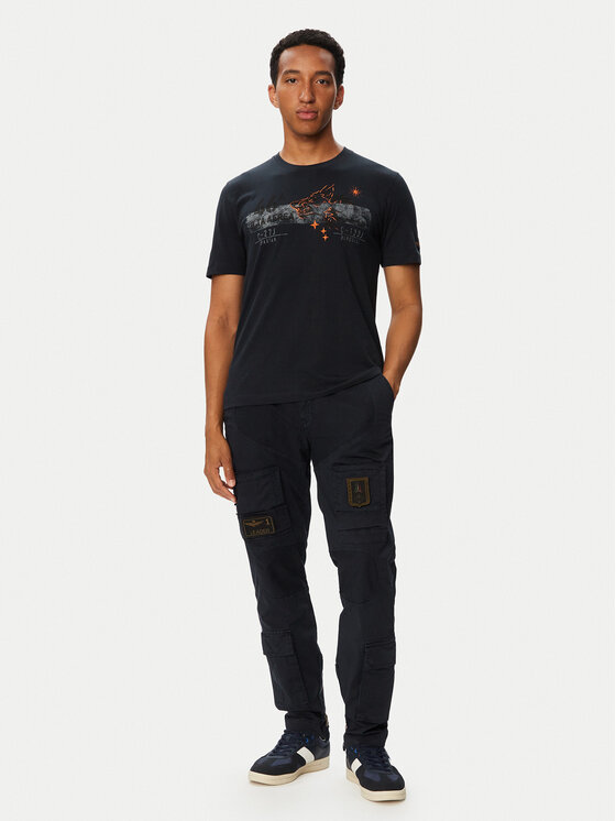 Aeronautica Militare Aeronautica Militare Tričko 262TS2579UJ00750 Tmavomodrá Regular Fit