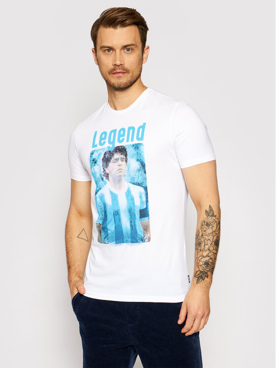 ONLY & SONS T-Shirt Diego Maradona 22021552 Biały Regular Fit