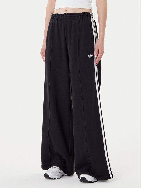 adidas Spodnie dresowe adicolor 3-Stripes JV7473 Czarny Wide Leg