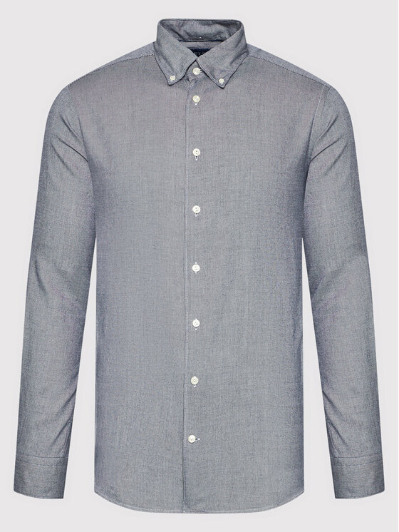 Eton Eton Marškiniai 100002543 Tamsiai mėlyna Contemporary Fit