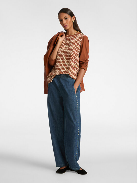 Elena Mirò Elena Mirò T-shirt G292Z000450N037 Marrone Regular Fit