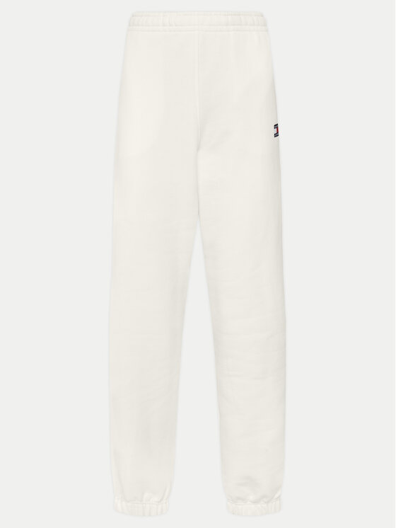 Tommy Jeans Tommy Jeans Jogginghose Badge DW0DW20679 Écru Regular Fit