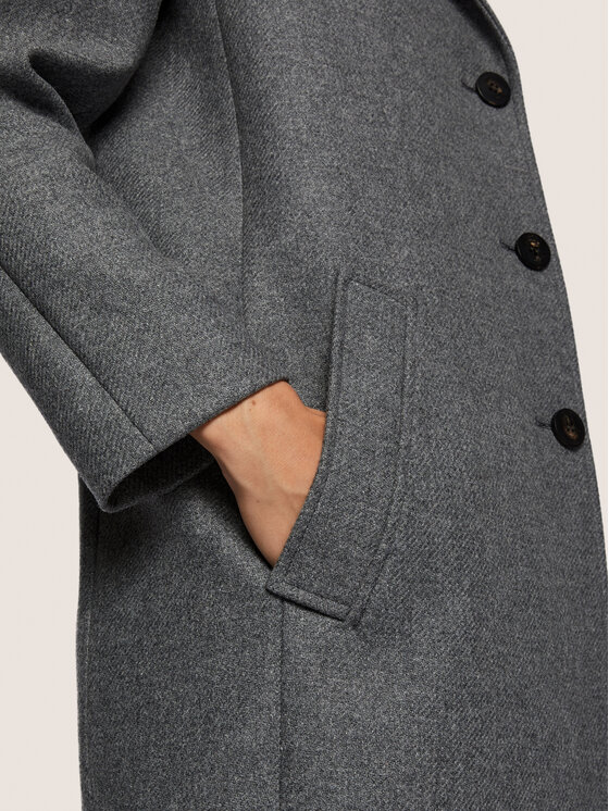 BOSS Boss Płaszcz wełniany C_Coluise 50436302 Szary Regular Fit