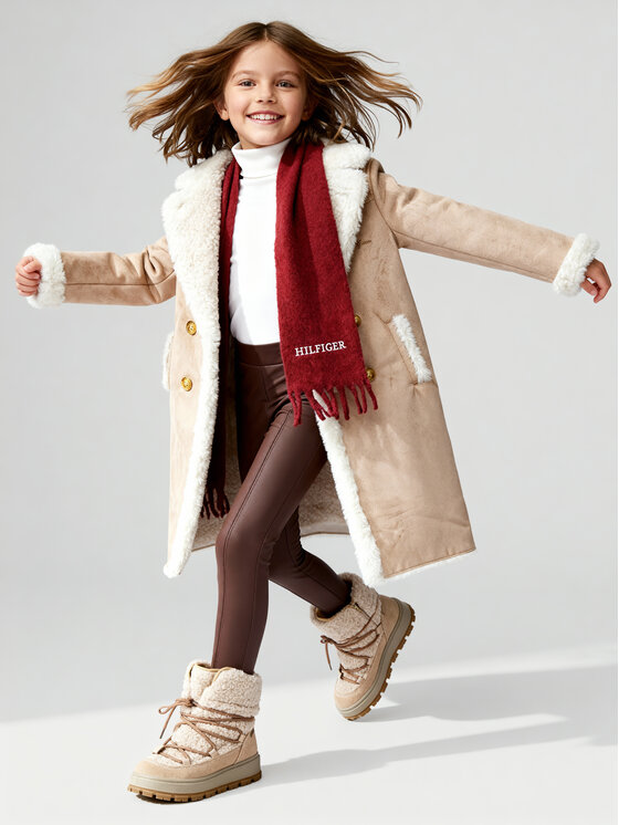 Tommy Hilfiger Tommy Hilfiger Зимен шал Monotype AU0AU01935 Бордо