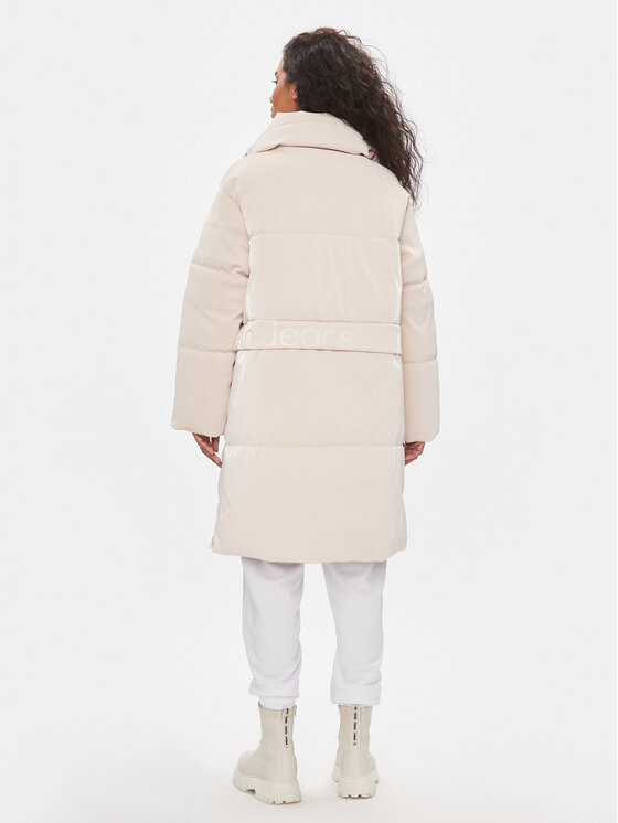 Calvin Klein Jeans Calvin Klein Jeans Зимно яке J20J222172 Екрю Oversize