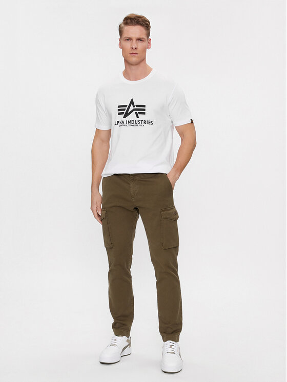 Alpha Industries Alpha Industries Tričko Basic 100501 Biela Regular Fit