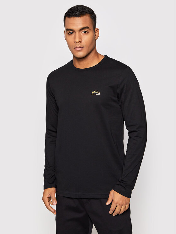 Longsleeve Togn Curved 50436179 Nero Regular Fit